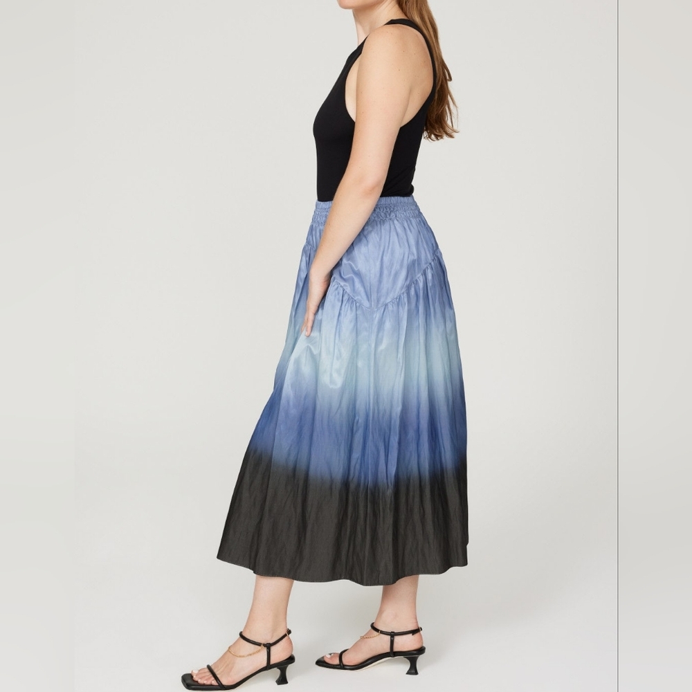 NEW VINCE | $495 Dip-Dye Ombré Skirt - Picture 7 of 8